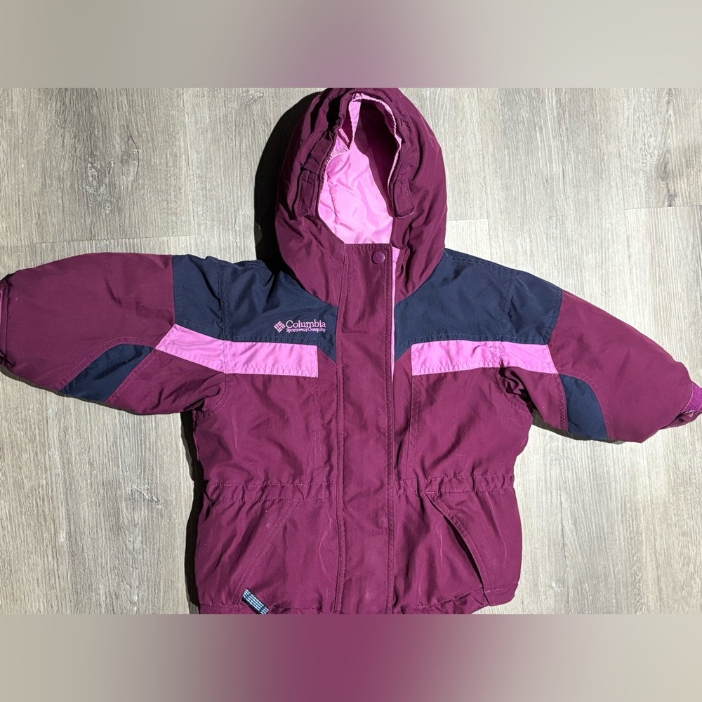 Vintage Columbia Kids' Purple Pink Jacket Girls Size 3T